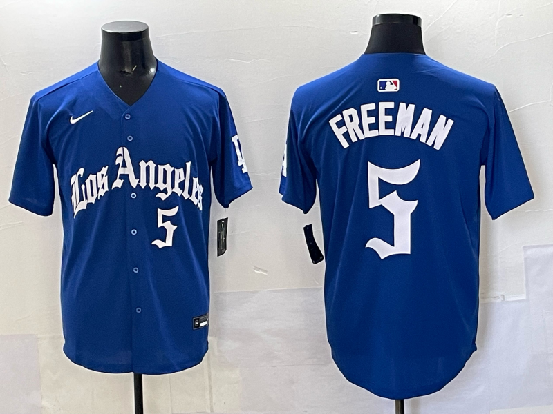 Men Los Angeles Dodgers #5 Freeman Blue 2025 Nike MLB Jersey style 005